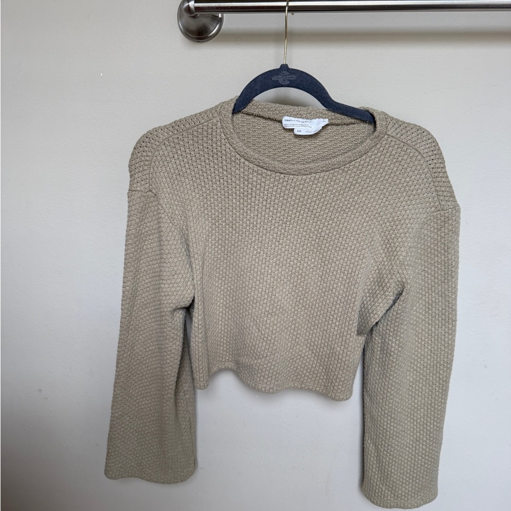 Urban Renewal Taupe Knit Crop Top